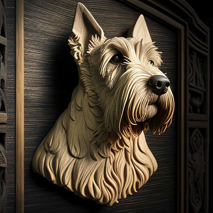 3D model Old English Terrier dog (STL)